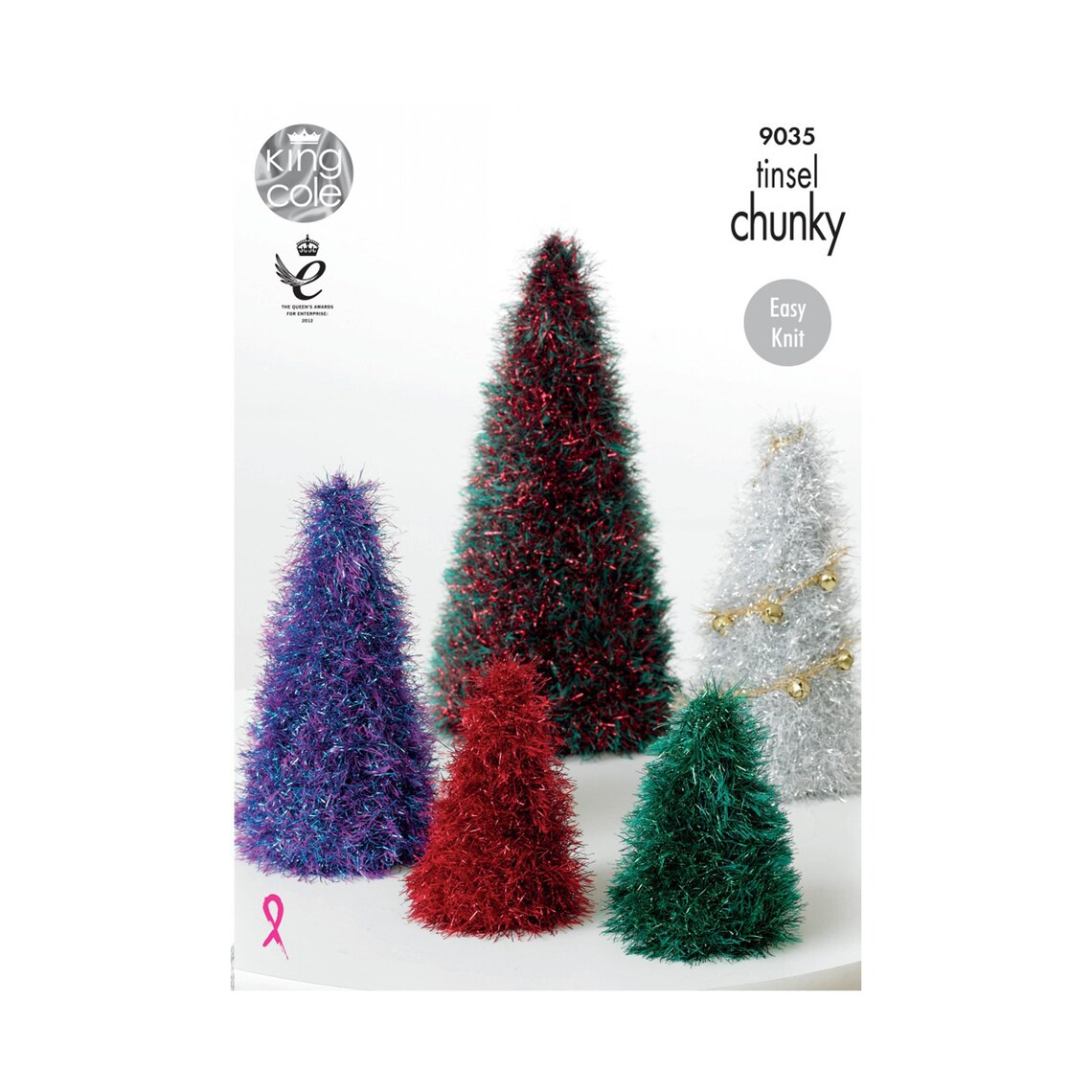 Knitting Pattern Tinsel Christmas Trees and Baubles. Hand Etsy UK