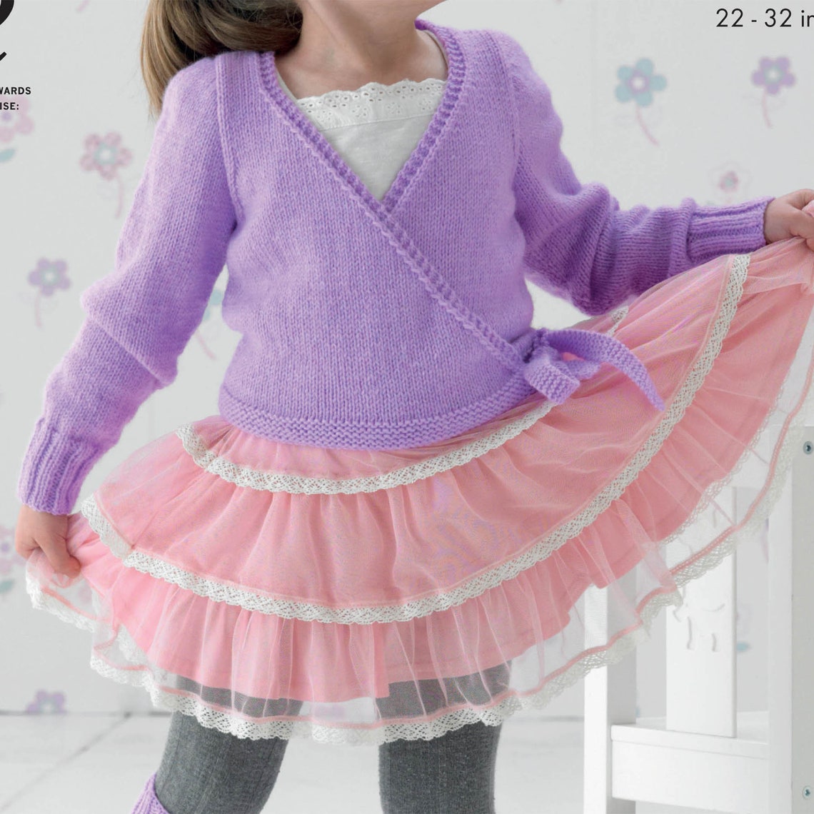 Knitting Pattern Ballet Cardigans and Leg Warmers for Girls Etsy UK
