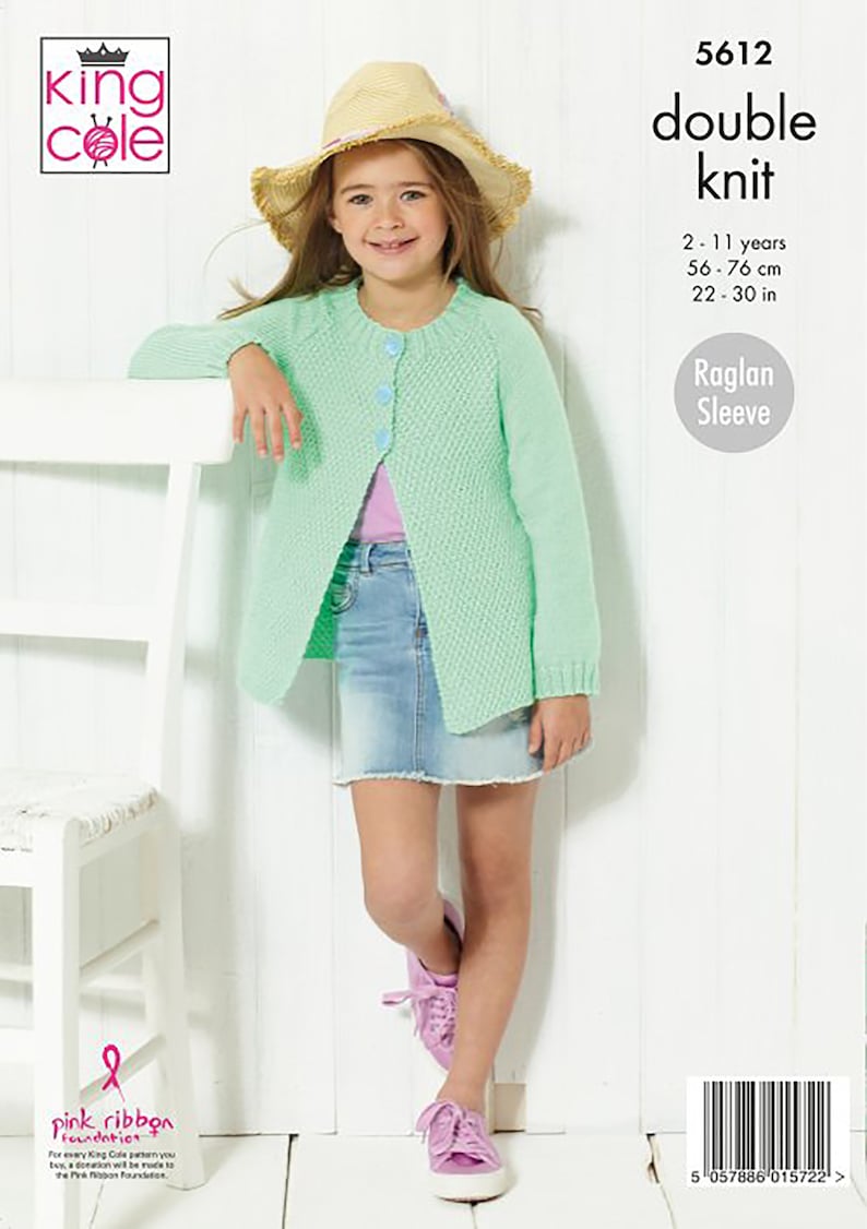 Modèle de tricot : pull et cardigan d'été pour filles de 2 à 11 ans. Hauts d'été tricotés pour filles image 2