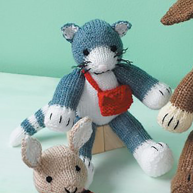 Knitting Pattern Toy Animals in DK and Aran Yarn. Etsy UK