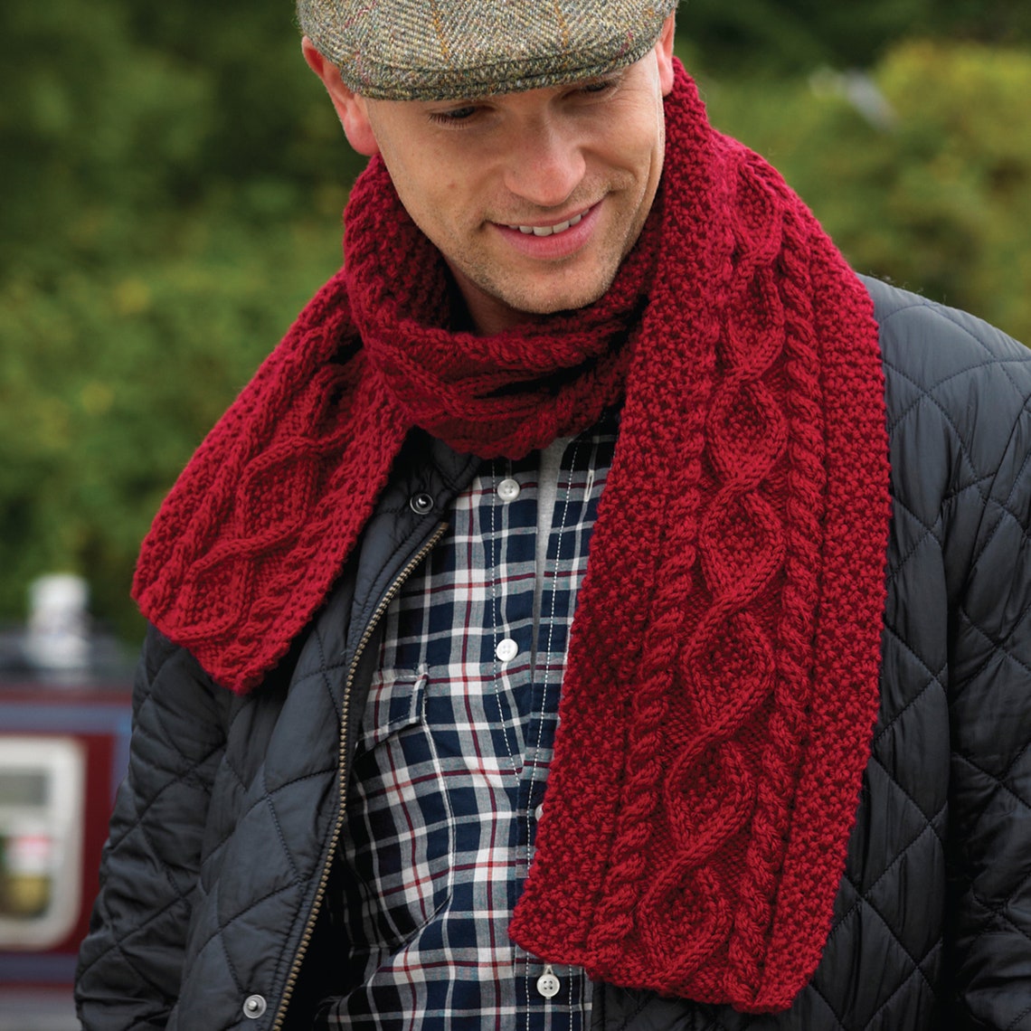 Knitting Pattern Unisex Hats and Scarves in Aran Yarn. Four Etsy