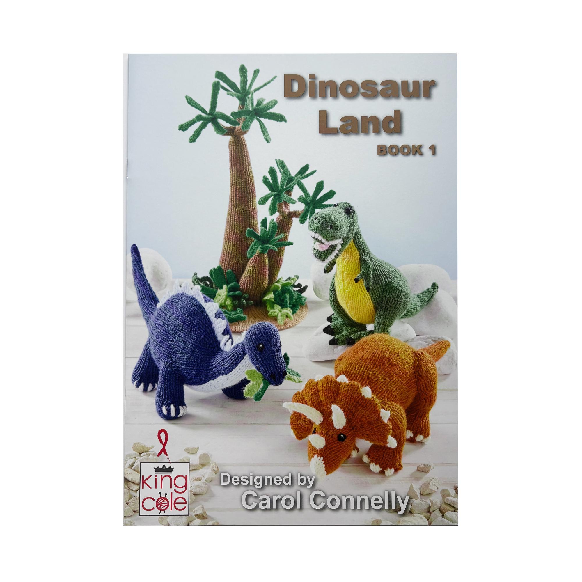 Dinosaur Land Knitting Book With Tyrannosaurus Rex, Diplodocus and