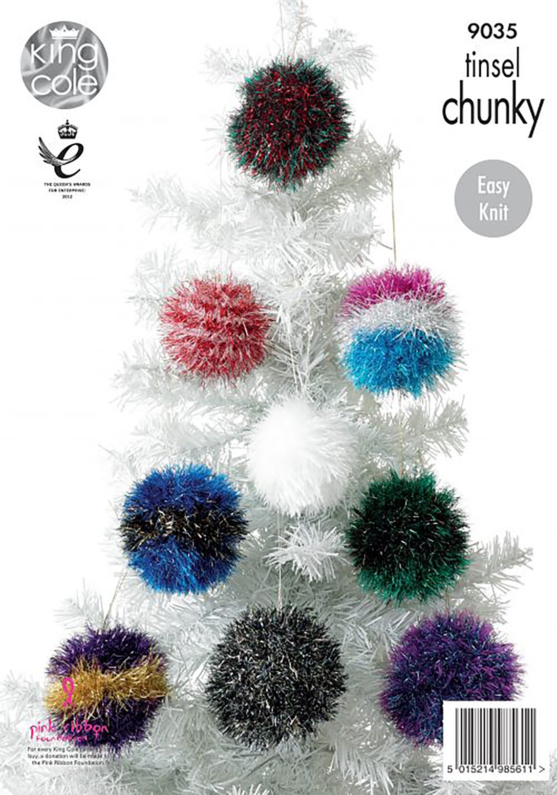 Knitting Pattern Tinsel Christmas Trees and Baubles. Hand Etsy UK