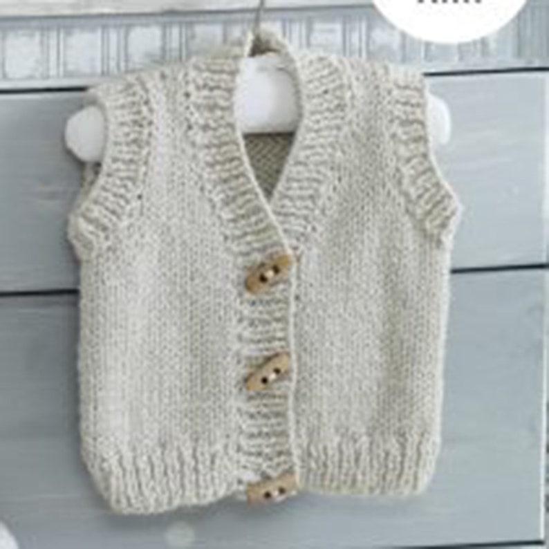 Knitting Pattern Baby Cardigans and Baby Waistcoats Knitted Etsy UK
