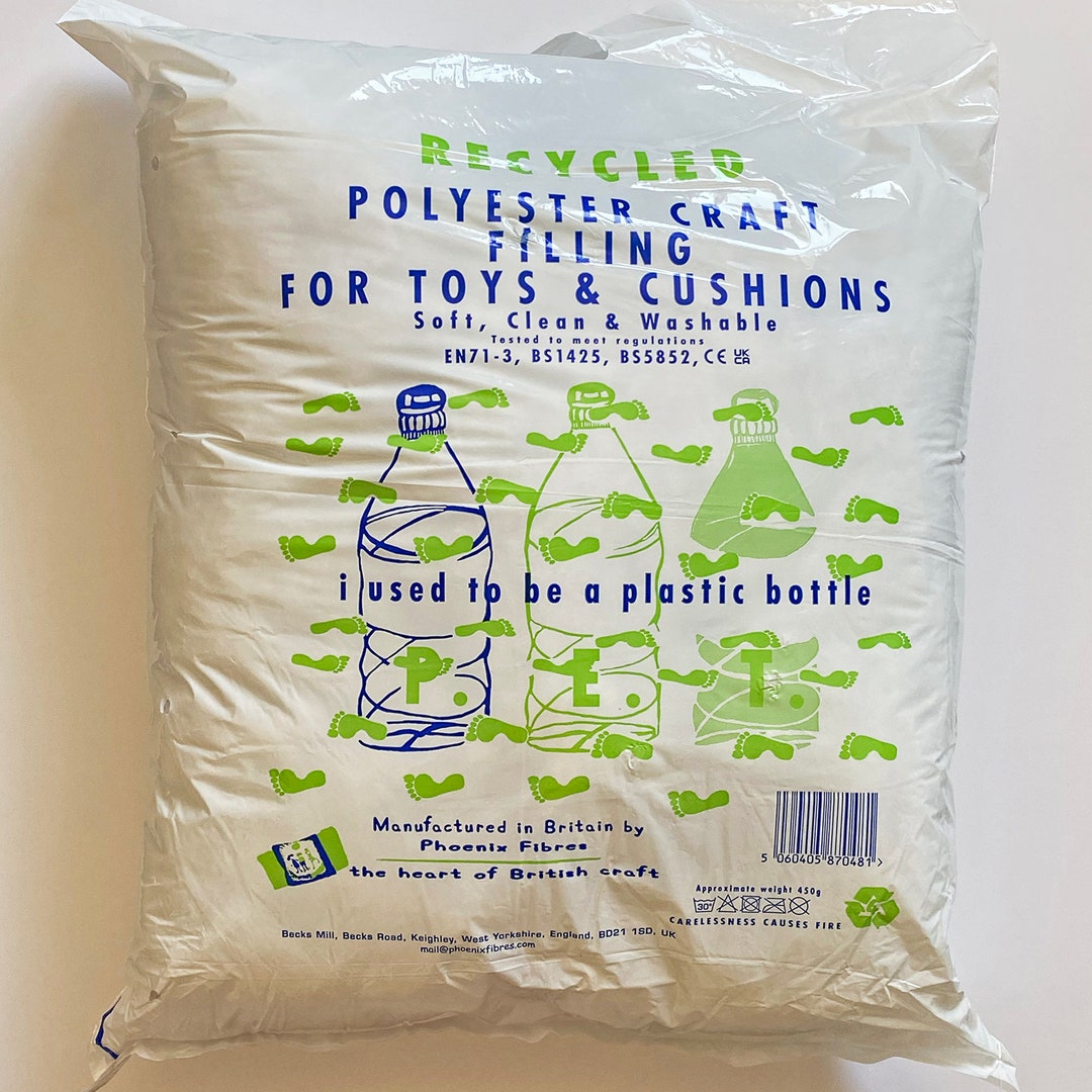 Recycled Toy Stuffing. 450g of Eco Polyester Craft Filling for Toys