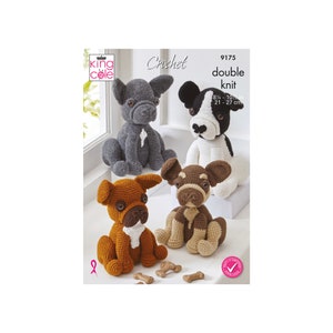 Crochet Pattern: Amigurumi French Bulldogs in DK Yarn. Fun, Cute Bulldog Toys to Crochet. Gift for Dog Lover