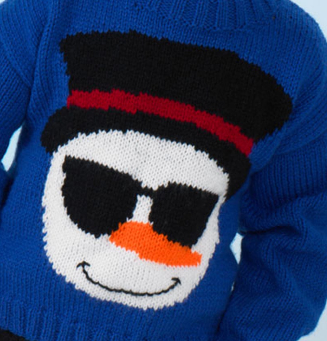 Knitting Pattern Child's Fun Snowman Xmas Sweater. DIY Etsy UK