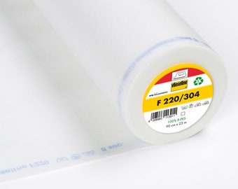 White Medium Weight Fusible Interfacing: 90cm Vilene Vlieseline