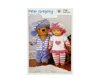 Doll Pyjamas Knitting Pattern: DK Yarn, Preemie Clothes (Printed)