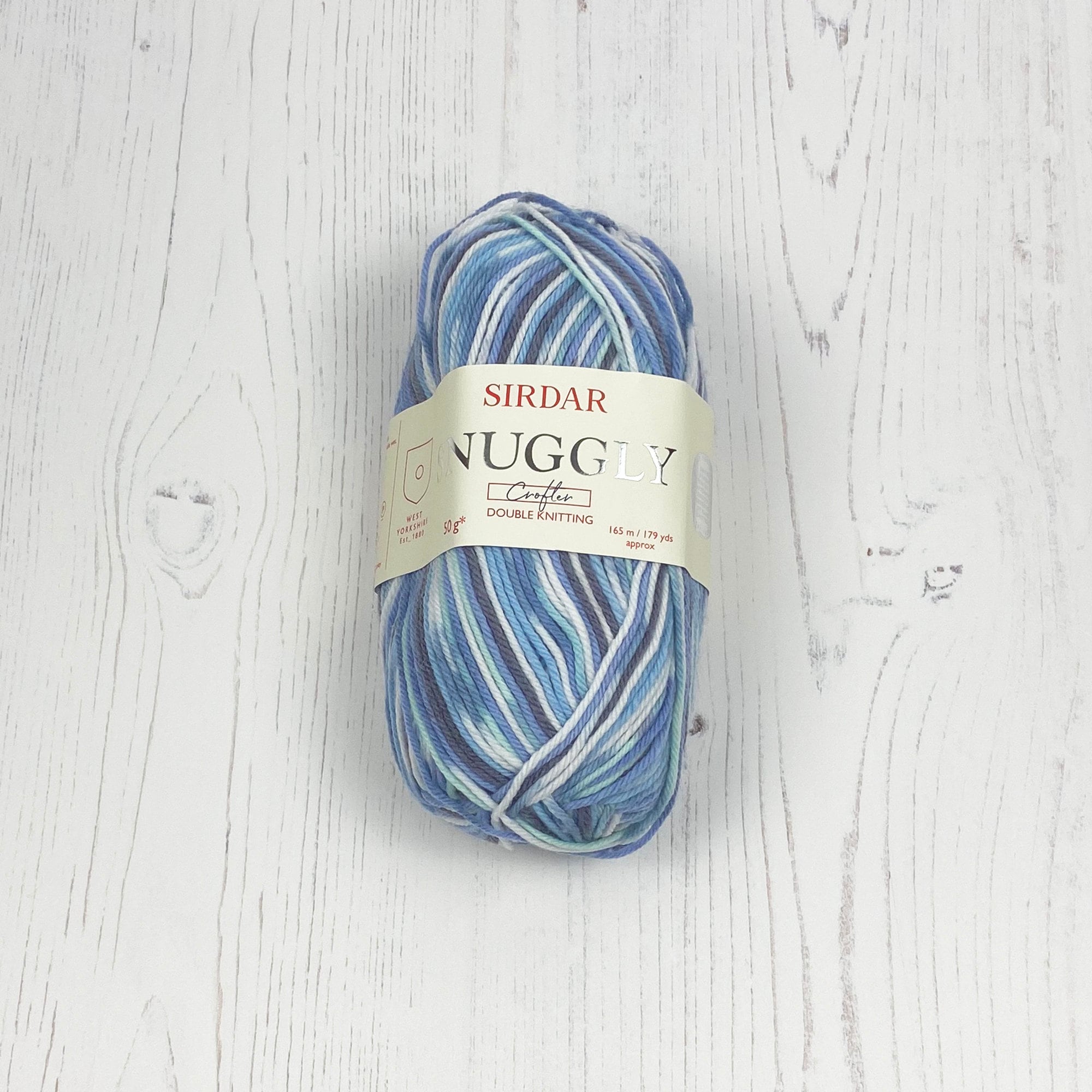Products :: Hand dyed yarn, Blue and white variegated DK weight yarn,  superwash merino - Moonlight Serenade