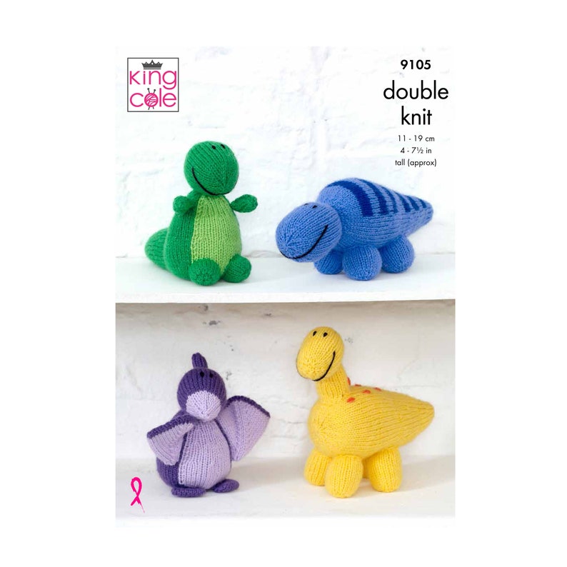 Knitting Pattern Dinosaur Knitted Toys. Dinosaurs to Knit in Etsy