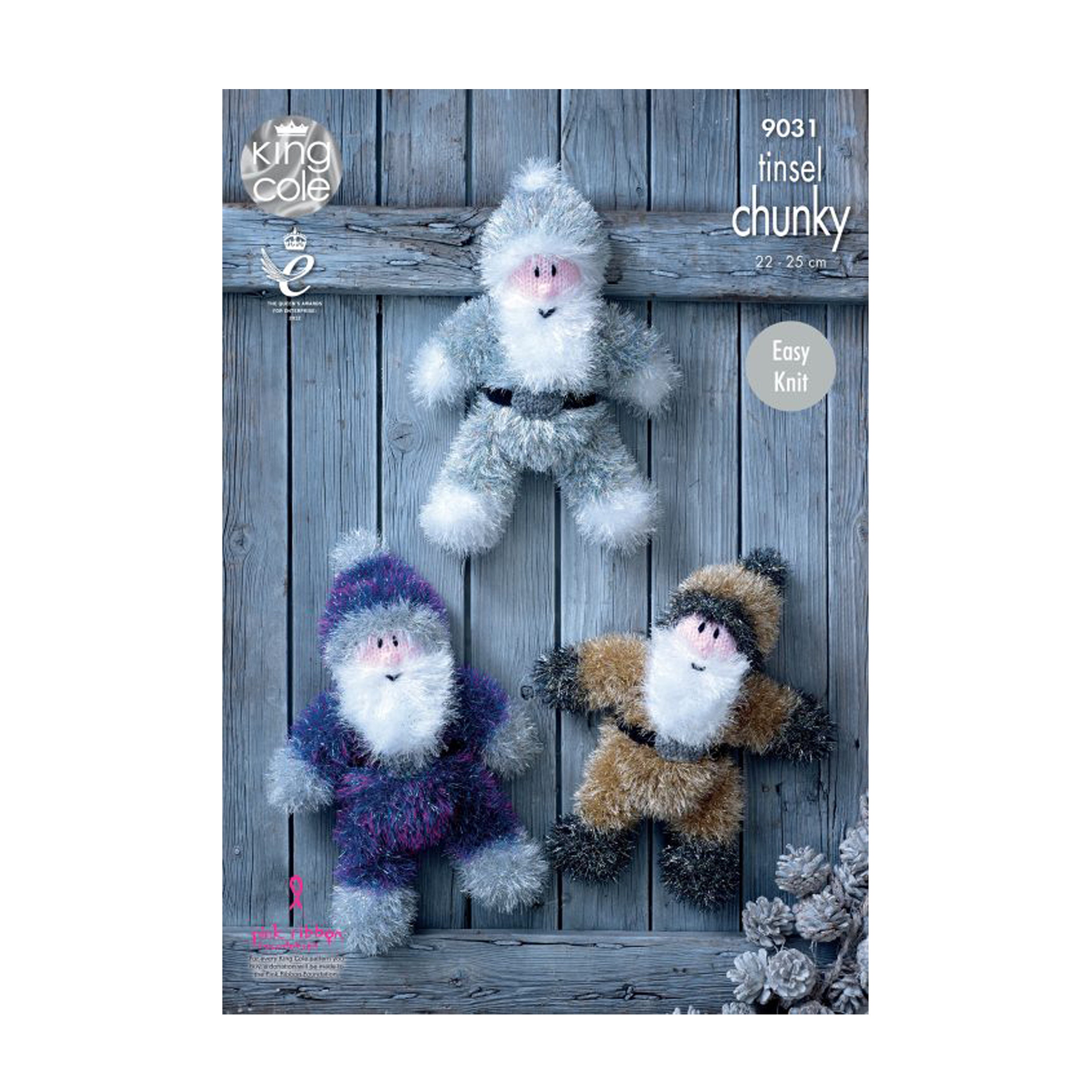 King Cole Novelty Christmas Dolls Knitting Pattern 9170 - Tinsel Chunky & DK King Cole Novelty Christmas Dolls Knitting Pattern 9170 - Tinsel Chunky & DK