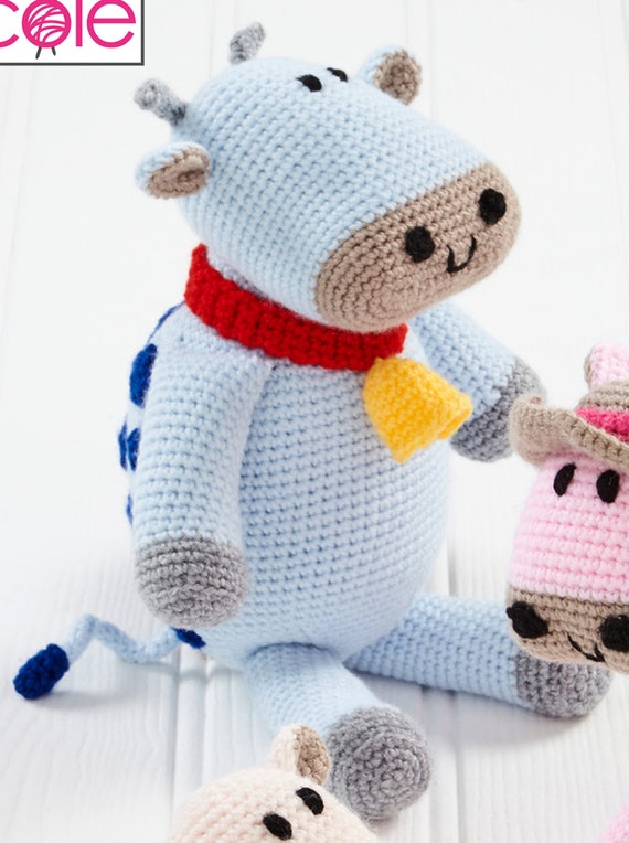 Crochet Pattern: Amigurumi Cows in DK Yarn