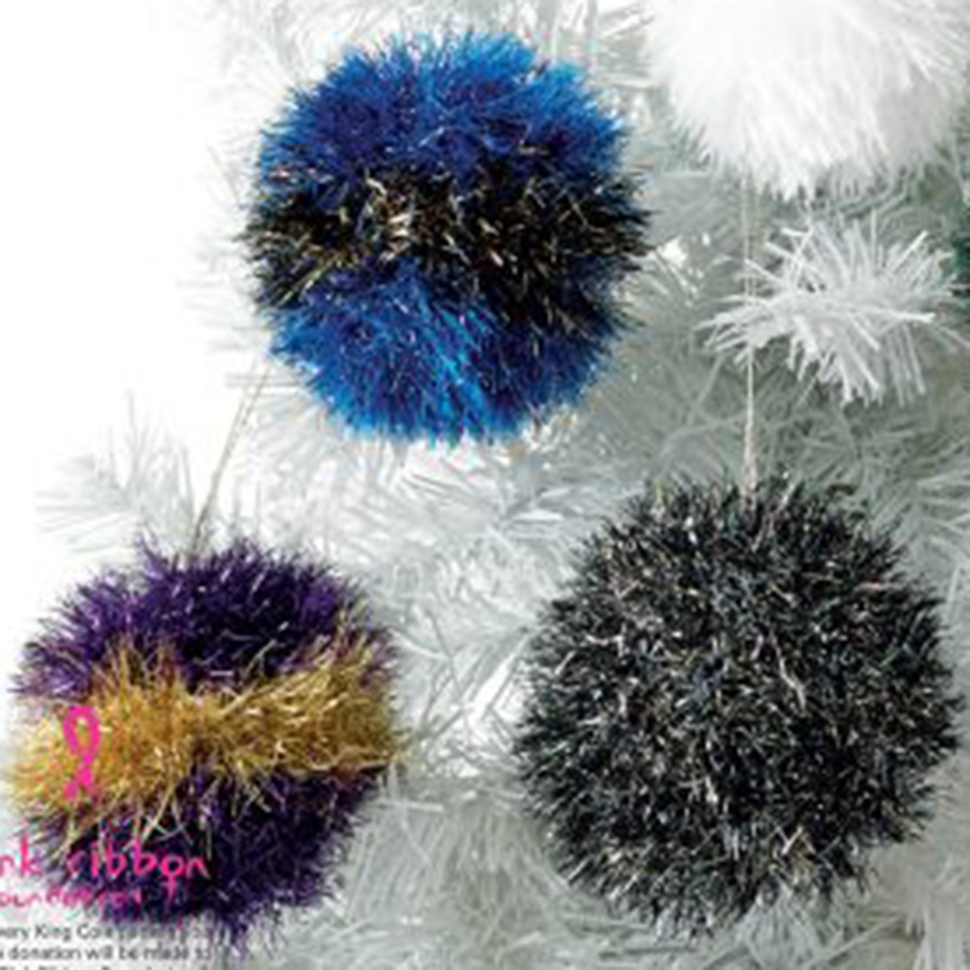 Knitting Pattern Tinsel Christmas Trees and Baubles. Hand Etsy UK