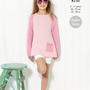 Modèle de tricot : pull et cardigan d'été pour filles de 2 à 11 ans. Hauts d'été tricotés pour filles image 5