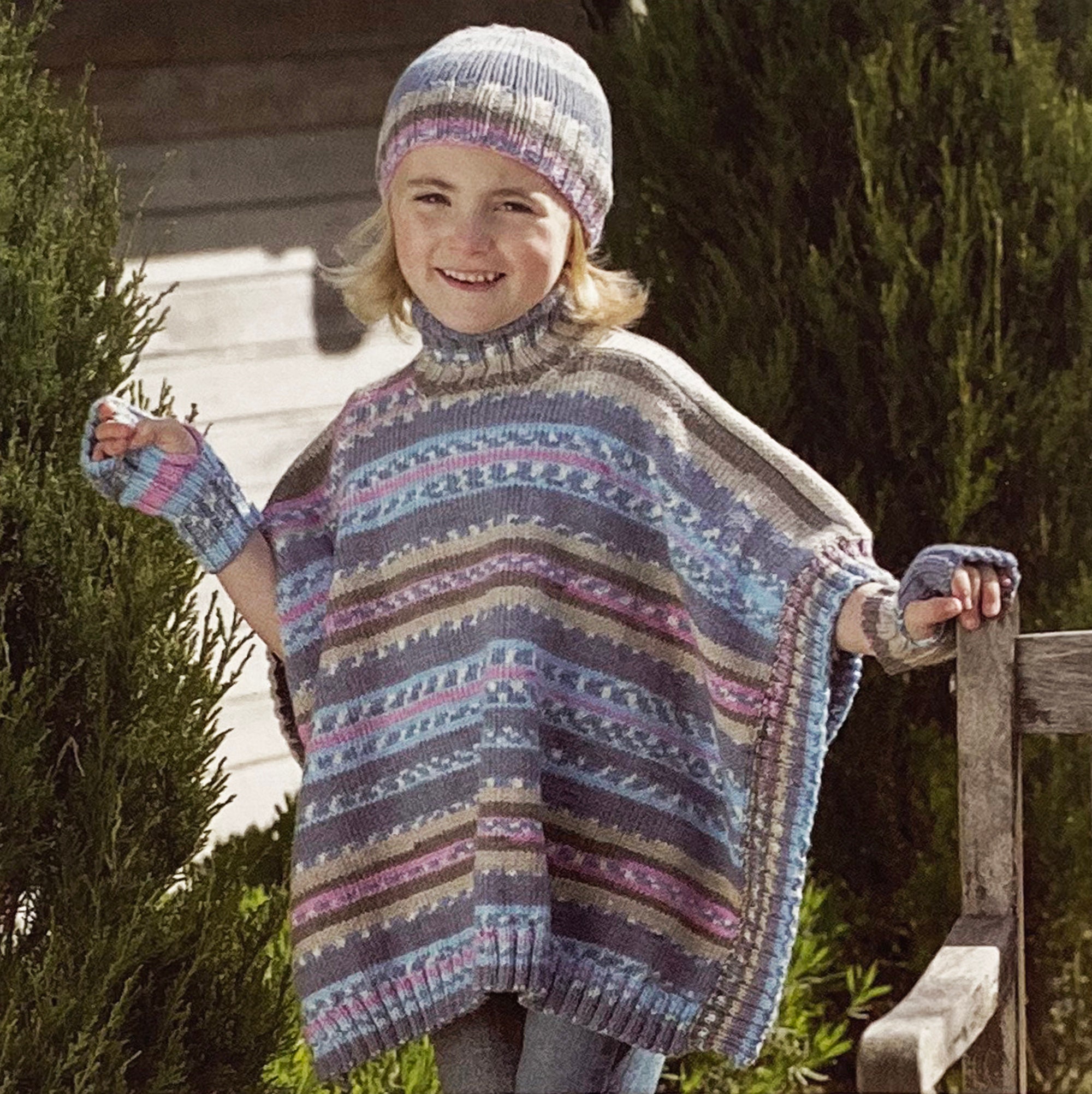 Knitting Pattern: Poncho Hat and Wrist Warmers in DK Yarn for - Etsy UK