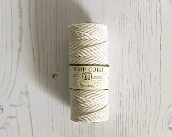 White Hemp Cord: 1mm, Eco-Friendly Macrame Cord