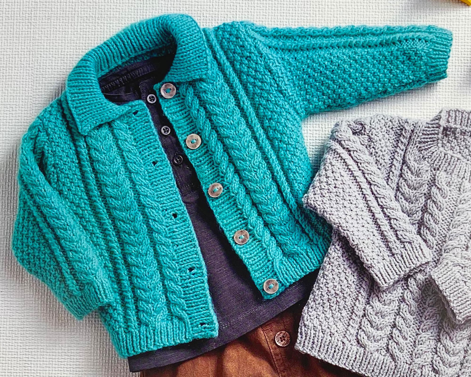 Knitting Pattern: Cardigans and Sweater in Sirdar Snuggly DK - Etsy UK