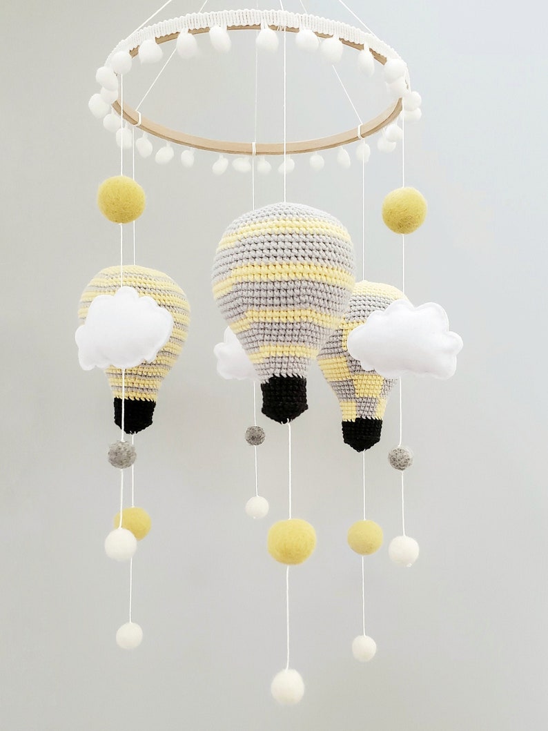 Baby mobile Hot air balloon Gender Neutral Nursery Decor