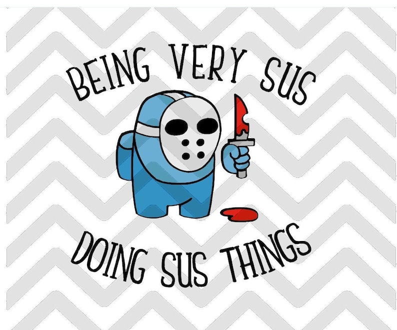Among Us Hockey Mask Sus Svg Etsy