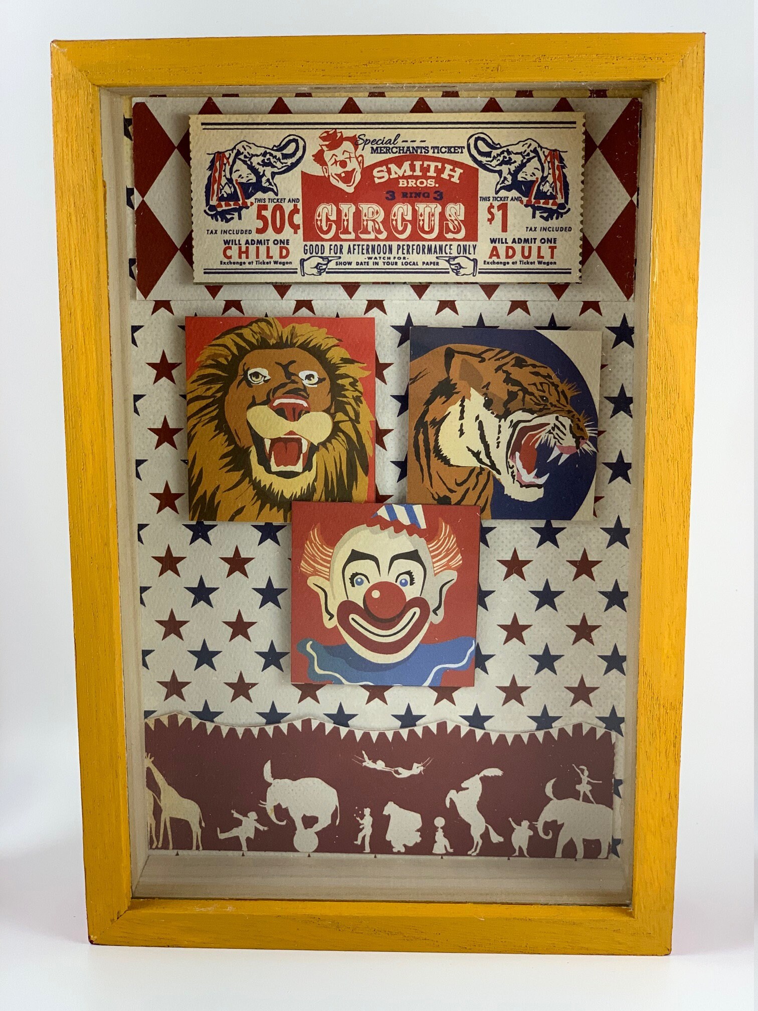 Circus Dream Bank: Handmade Wooden Shadowbox Coin Bank - Etsy