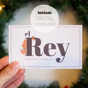 Spanish Names of Jesus Advent Cards: 3x5&quot; (DIGITAL DOWNLOAD), Printable Christmas Countdown, Family Advent Calendar, Kids Scripture Activity