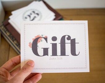 Names of Jesus Advent Cards (Printed & Shipped), Family Advent Calendar, Christmas Countdown, Kids Scripture Cards