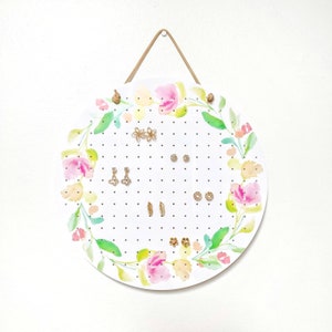 Earring Holder Stand, Earring Display, Jewelry Organizer, Modern White Stud Or Dangling Earring Jewelry Storage