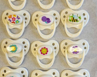 Magnetic Pacifier For Dolls 1pc (Flower Power Design)