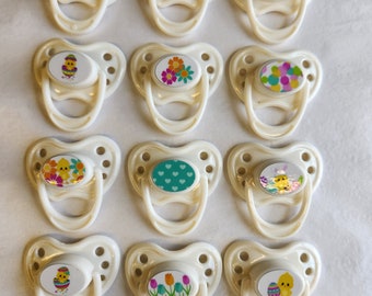 Magnetic Pacifier For Dolls 1pc (Chicky Easter)Design