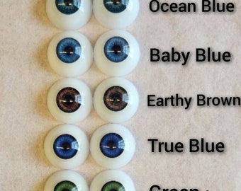 1PR of your choice (18mm - 24mm) Half Round Acrylic Eyes