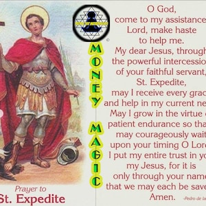 Saint Expedite Special &quot;Magic Money&quot; Instant Download *Easy Rituals* #SaintExpedite #PowerfulRitual #MoneyMagic #333Energy #PatronSaint