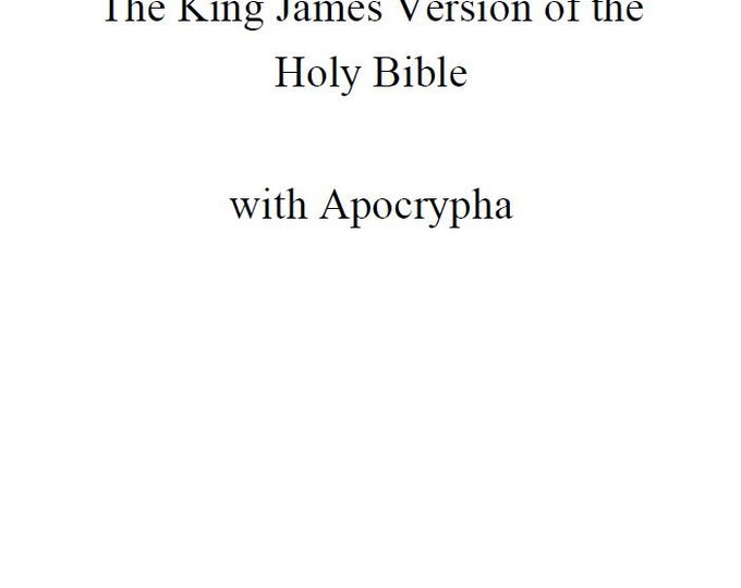 The King James Version of the Holy Bible With Apocrypha #religion # ...