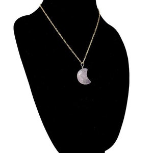 Crescent Moon Amethyst Gemstone Pendant &quot;1&quot;