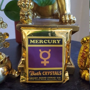 LuckyMojoCurioCo &quot;Mercury&quot; Bath Crystals #Great Deal #BathCrystal #SpiritBath #CleansingRituals #RitualMagick #LoveMagick