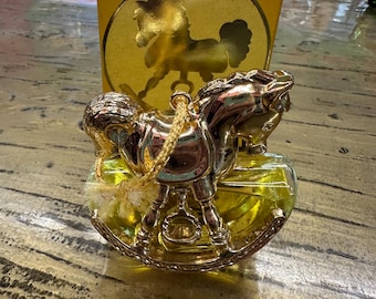 Vintage Avon Rocking Horse Ornament Moonwind Cologne