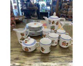 Vintage Child Tea Set 18 Pcs - Happifats Playful Children Rudolstadt Germany