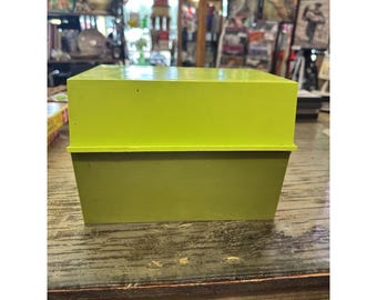 Vintage 1971 BETTY CROCKER Recipe Card Library Avocado Green Box COMPLETE