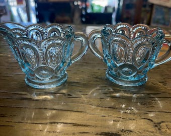 L E Smith Ice Blue Moon & Stars Crema y Azúcar