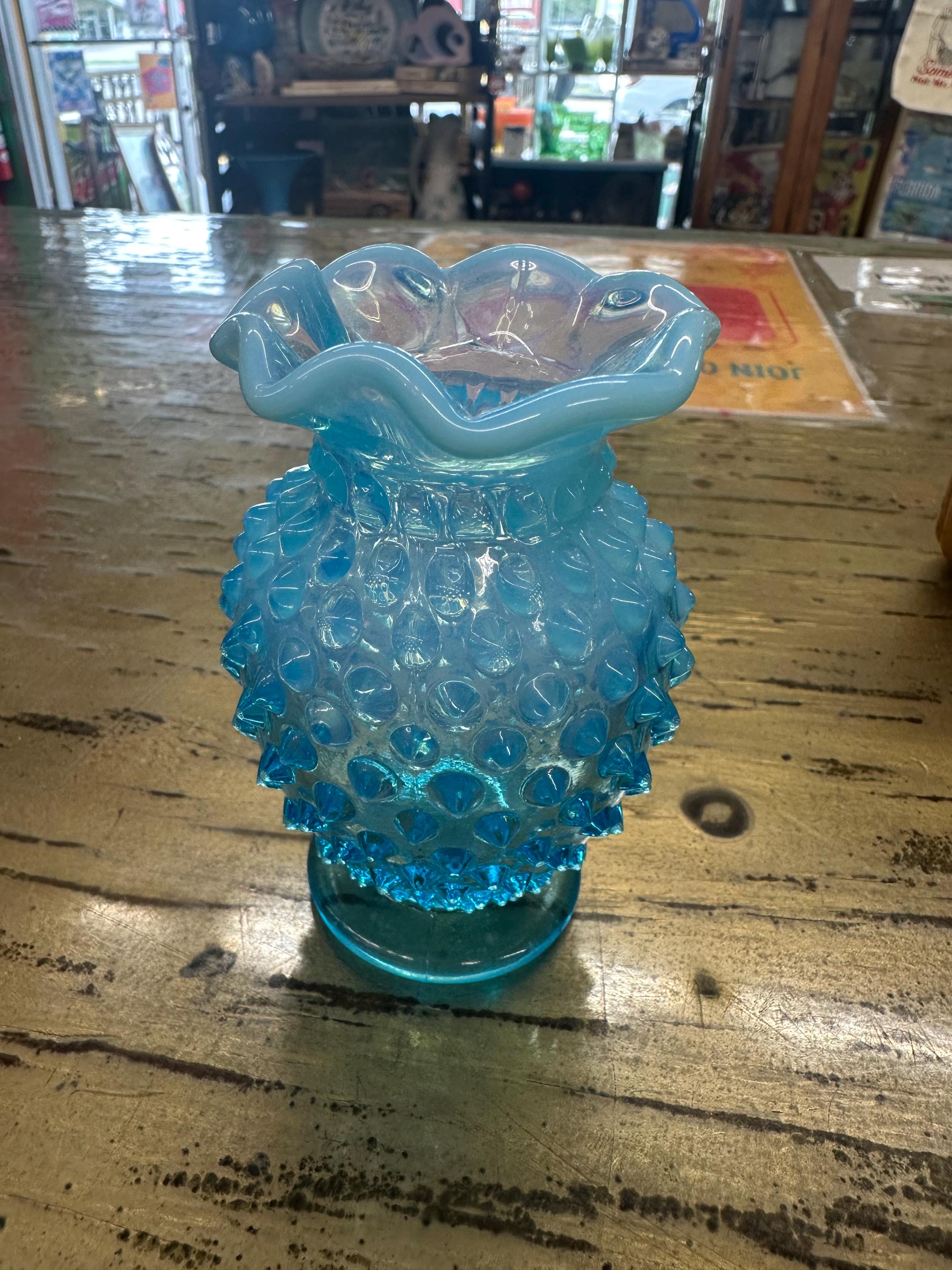 Vintage fenton blue vase - Etsy 日本