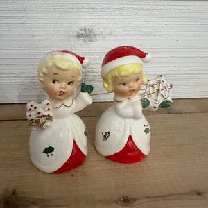 Napco Vintage Weihnachten Nikolausmütze Frohe Weihnachten Kinder Salz Pfefferstreuer Repariert