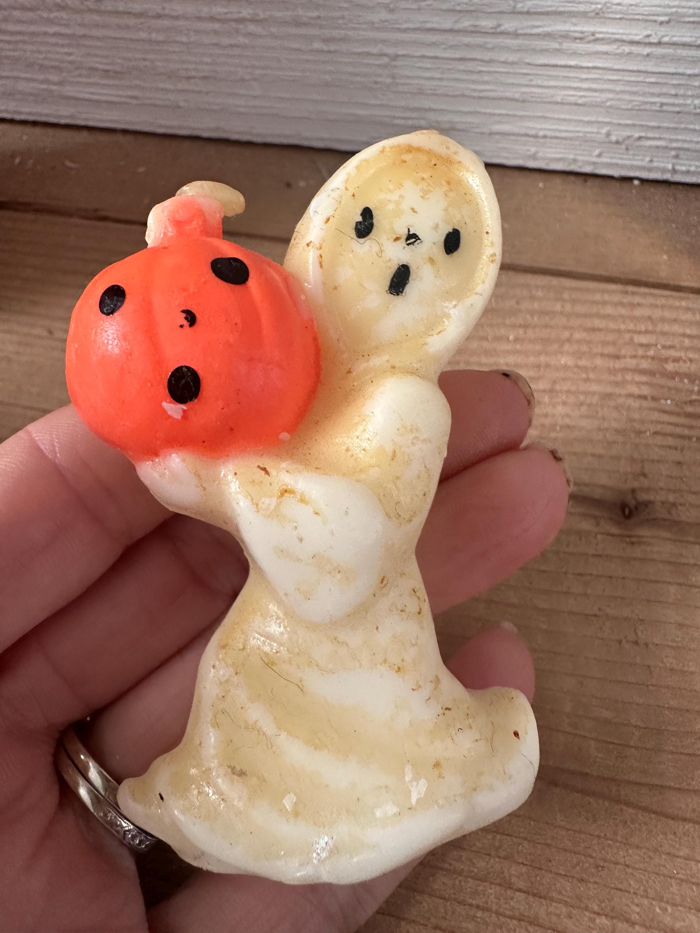 Vintage Gurley Ghost With Pumpkin Candle - Etsy