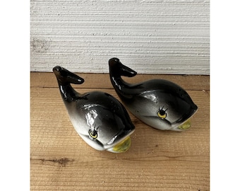 Vintage Whale Salt And Pepper Shakers