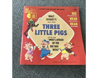 La storia dei Tre Porcellini di Walt Disney, libro e disco da 7 pollici, Disneyland LLP 303