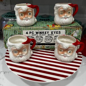 HTF Chase Imports Winkey Eye Santa Mugs - Etsy