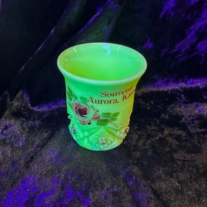 Vintage Uranium Aurora Kansas Toothpick Holder Souvenir