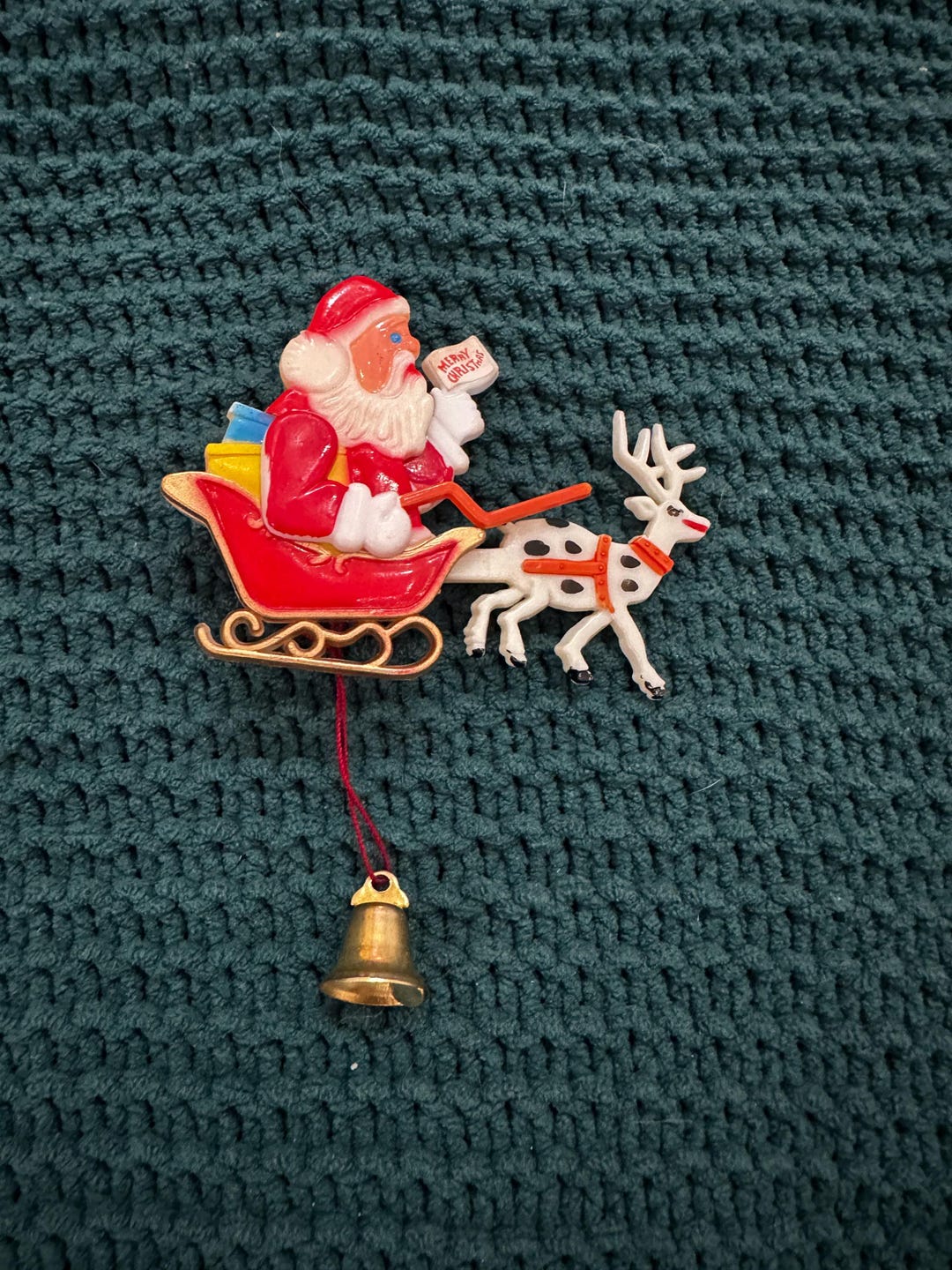Vintage Plastic Movable Santa Pin - Etsy
