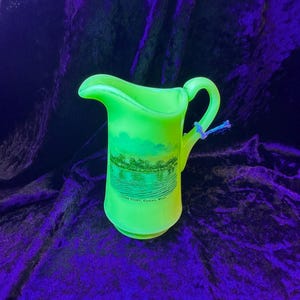 Vintage Uranium Custard Cedar Point Minn Souvenir Large Creamer