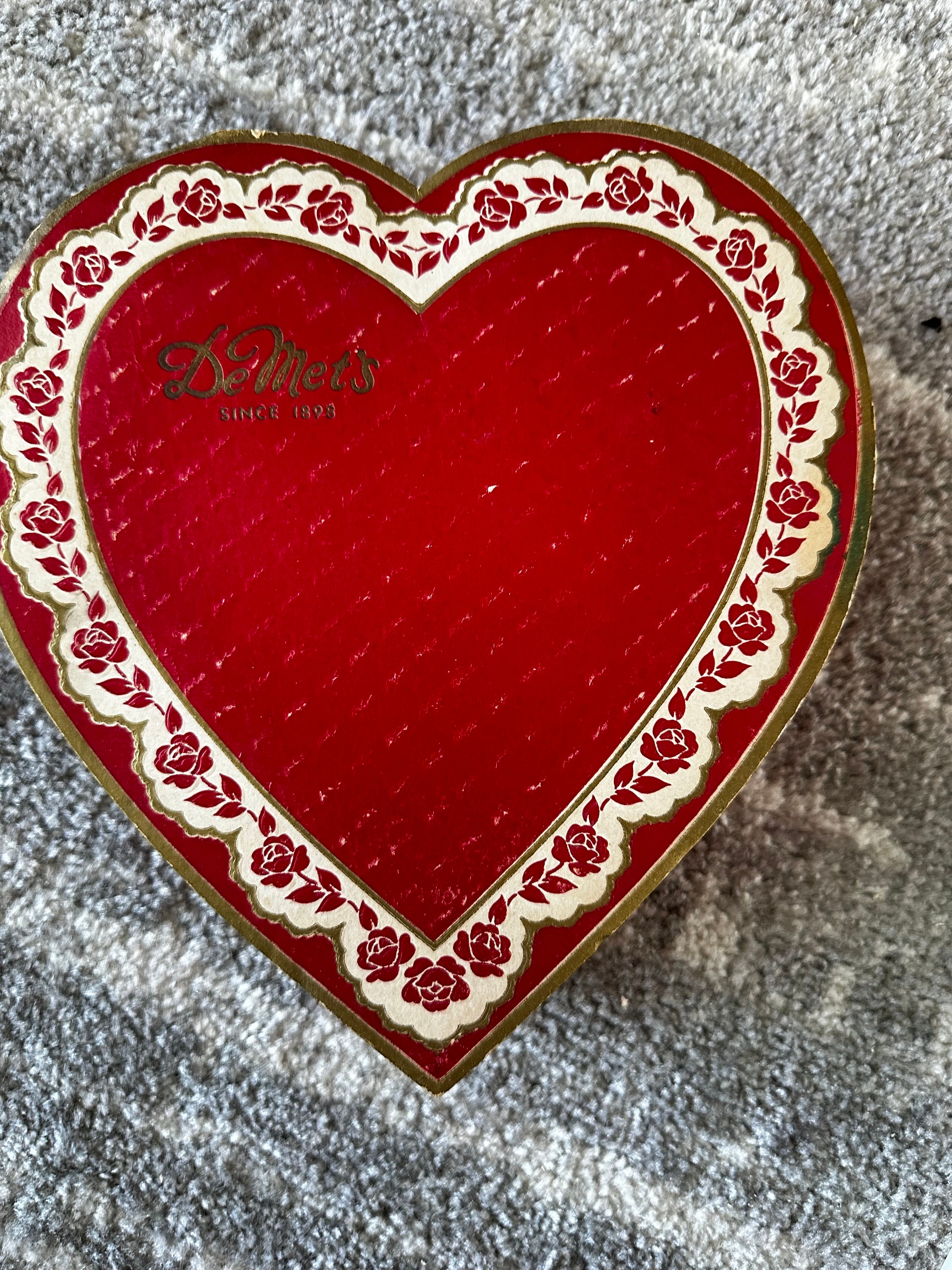 Vintage valentine candy box 