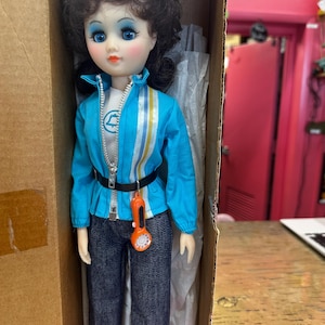 Vintage Telephone Pioneers of America Bell Line White Doll Brunette Hair